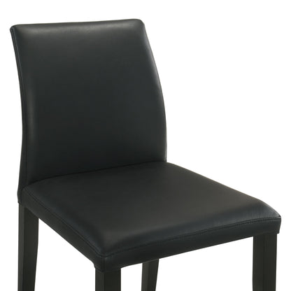 Elyza - Full Back Top Grain Leather Upholstered Wood Dining Chairs (Set of 2)