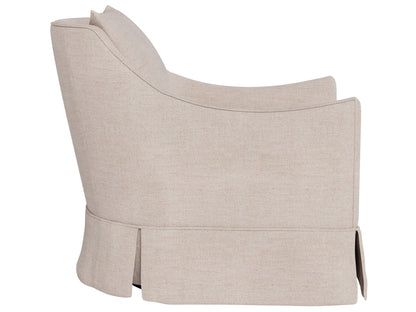 Portia - Skirted Swivel Chair, Special Order - Beige
