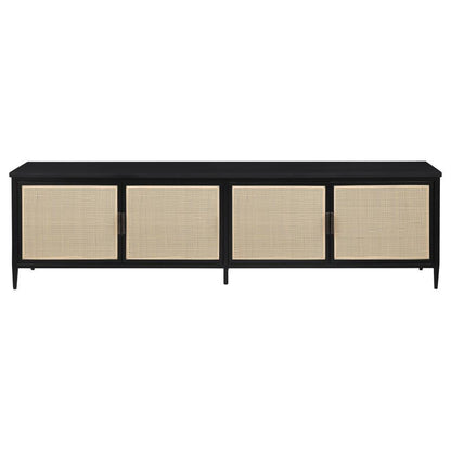 Amherst - 78" 4-Door Metal TV Stand Media Console - Black