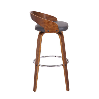 Sonia - 30" Bar Height Swivel Bar Stool - Walnut Wood