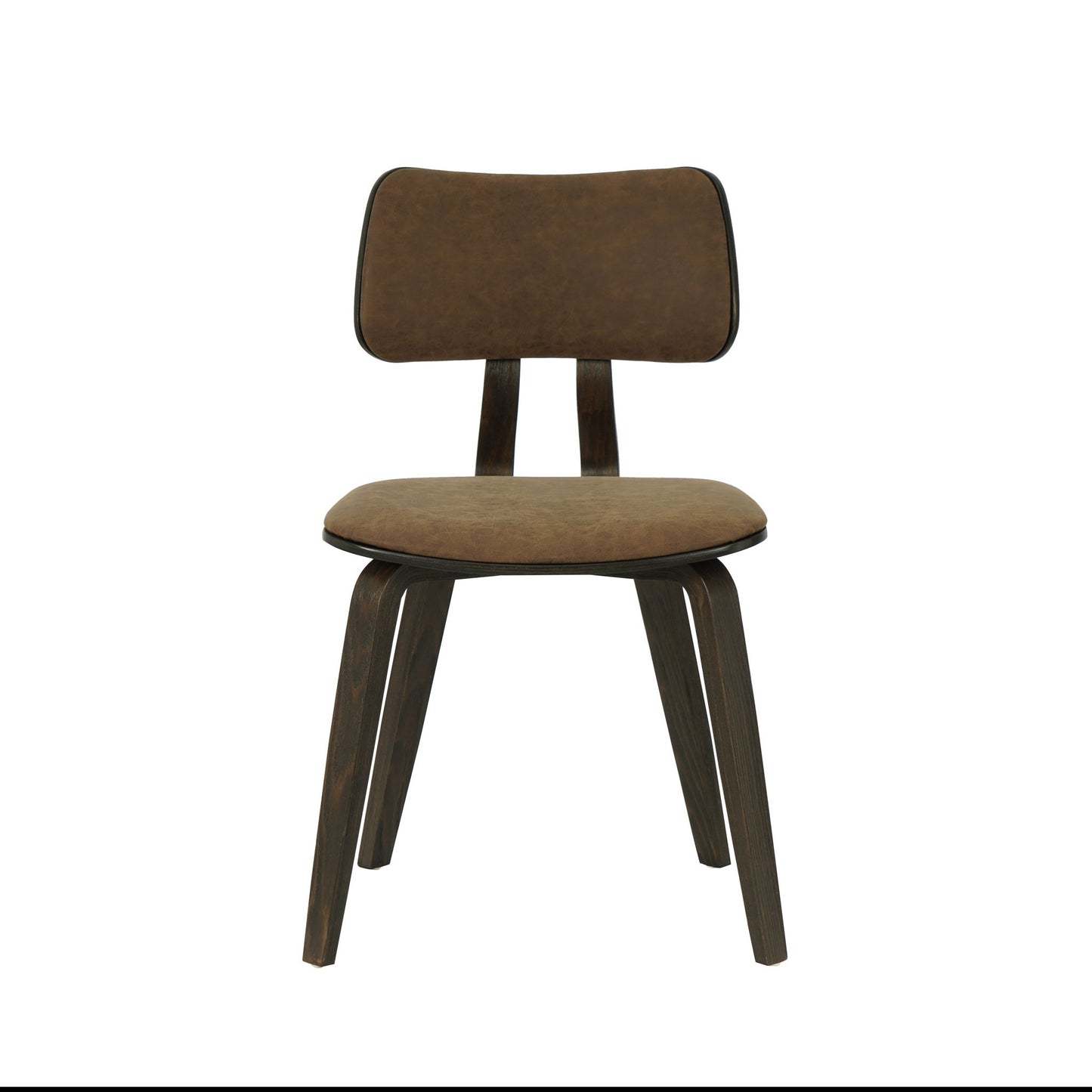 Jaguar - Curved Back Wood Dining Chair With Faux Leather Seat