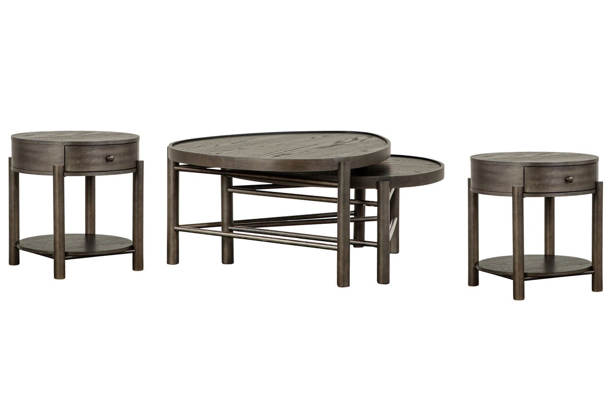 Hadleigh - Shaped Nesting Cocktail Table Set