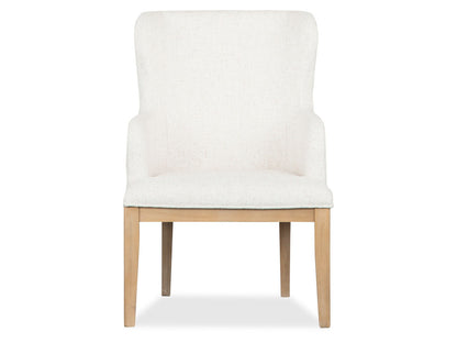 Somerset - Dining Arm Chair With Upholstered Seat & Back (Set of 2) - Butternut and Omari Natural