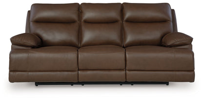Vonryan - Power Reclining Sofa With Adj Headrest - Tobacco
