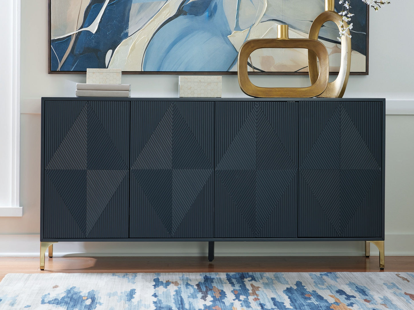 Loirwick - Accent Cabinet - Dark Blue