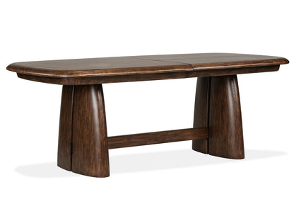 Belville - Extendable Trestle Dining Table - Chestnut Brown
