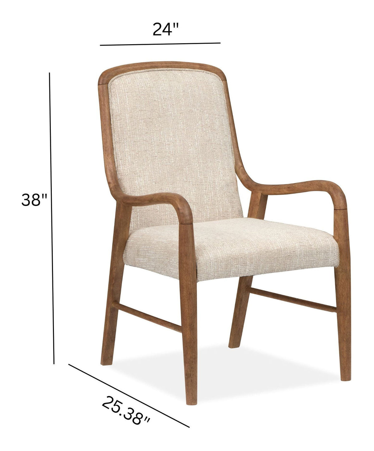 Woodward - Wood Slat Back Arm Chair (Set of 2) - Dark Clove / White