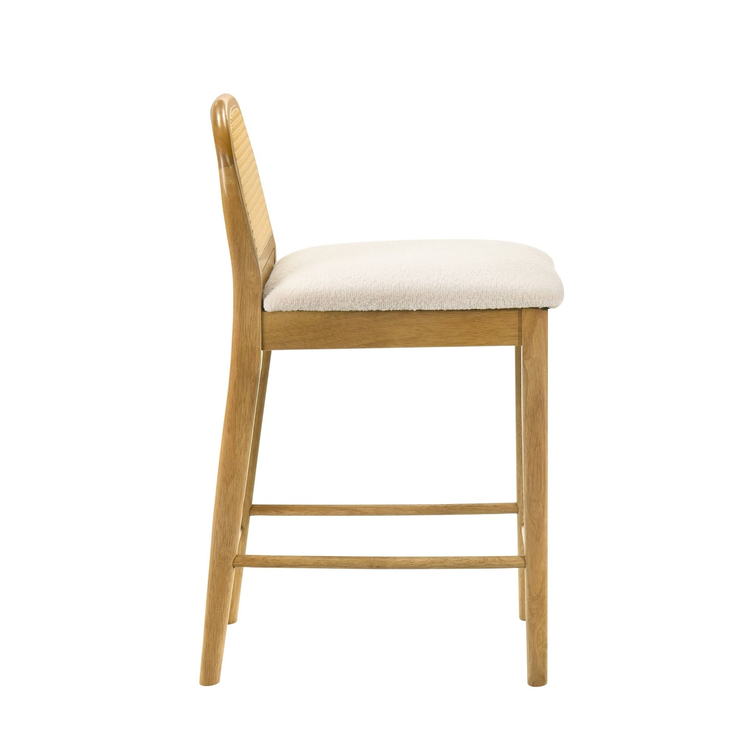 Lucio - Modern Farmhouse Wood Counter Height Kitchen Bar Stool