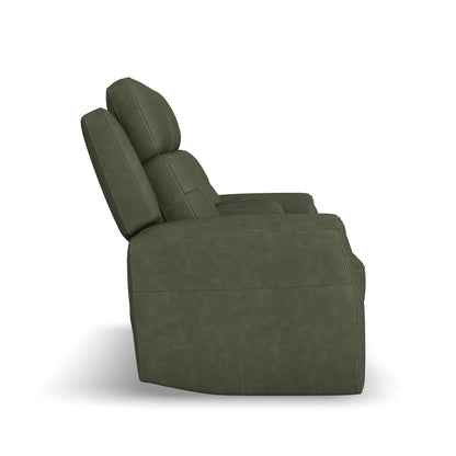 Felix - Power Reclining Loveseat With Console, Power Headrest, Lumbar, Heat & Massage