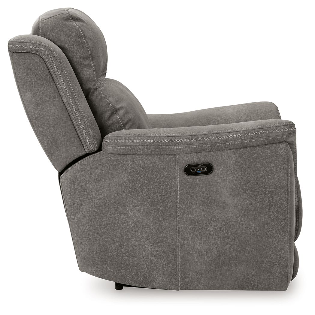 Next-Gen Durapella - Power Recliner With Adjustablej Headrest - Slate