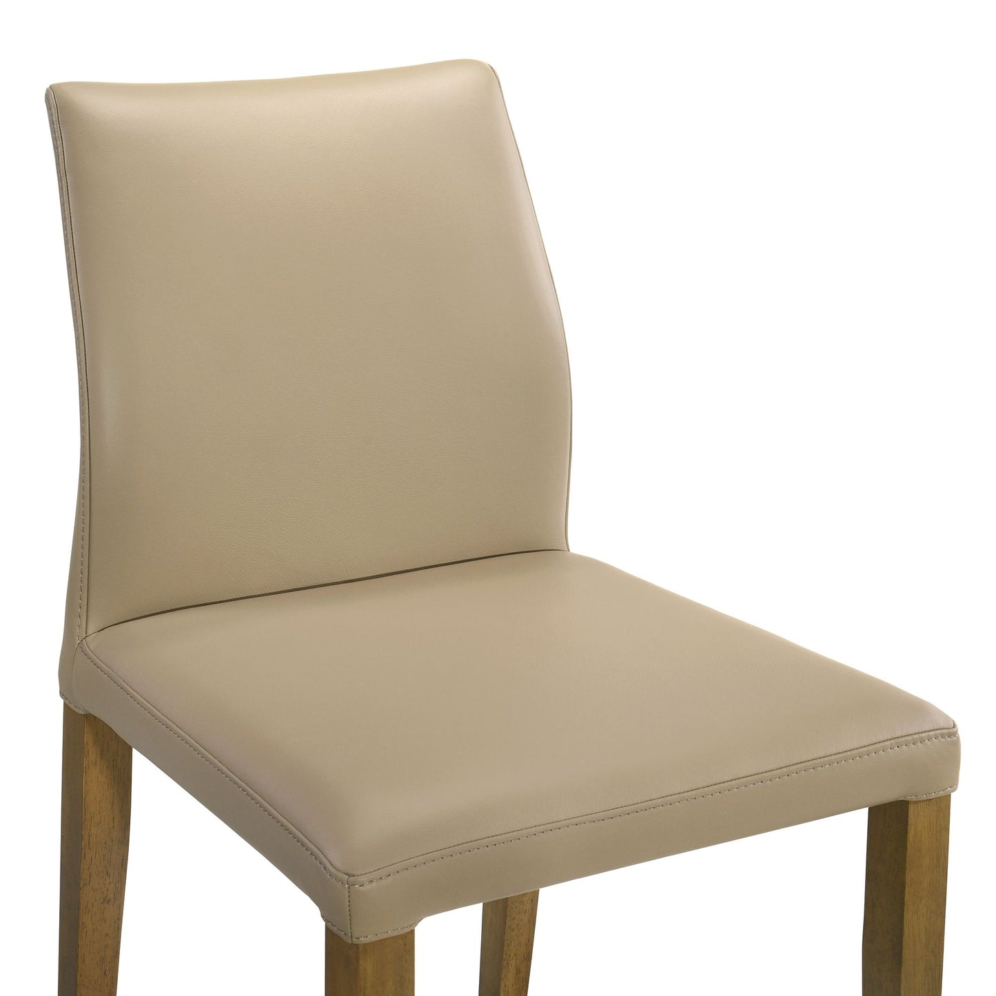 Elyza - Full Back Top Grain Leather Upholstered Wood Dining Chairs (Set of 2)