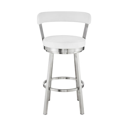 Bryant - Swivel Bar Stool With Silver Frame