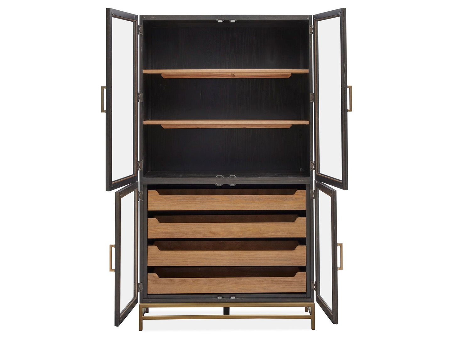 Lindon - Two Tone Dining Cabinet - Dark Brown