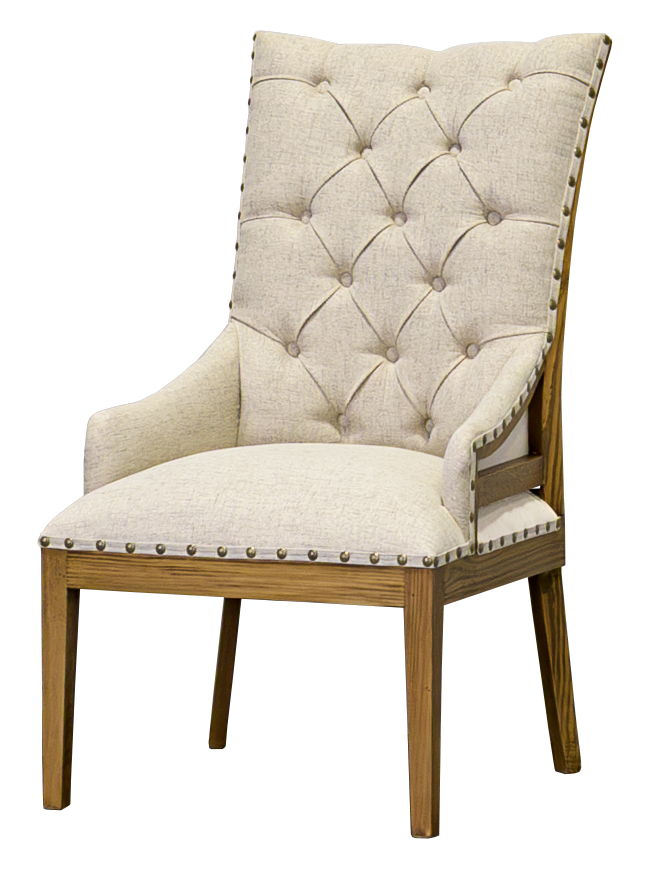 Addison - Smooth Deconstructed Accent Arm Chair Puff - Cream / Wheat