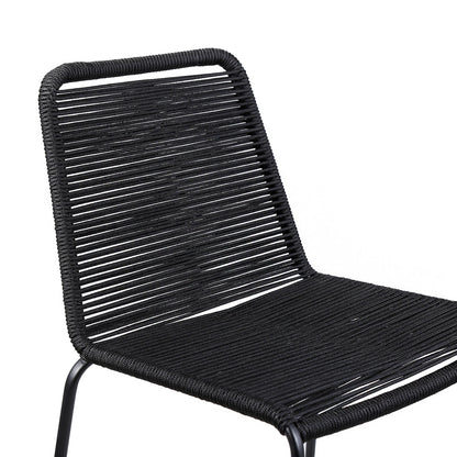 Shasta - 30" Outdoor Metal And Rope Stackable Barstool