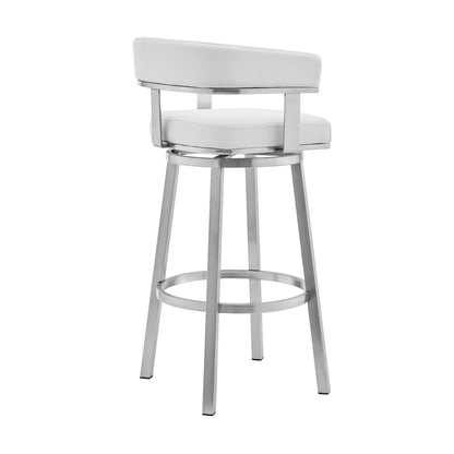 Cohen - Brushed Stainless Steel Swivel Bar Stool