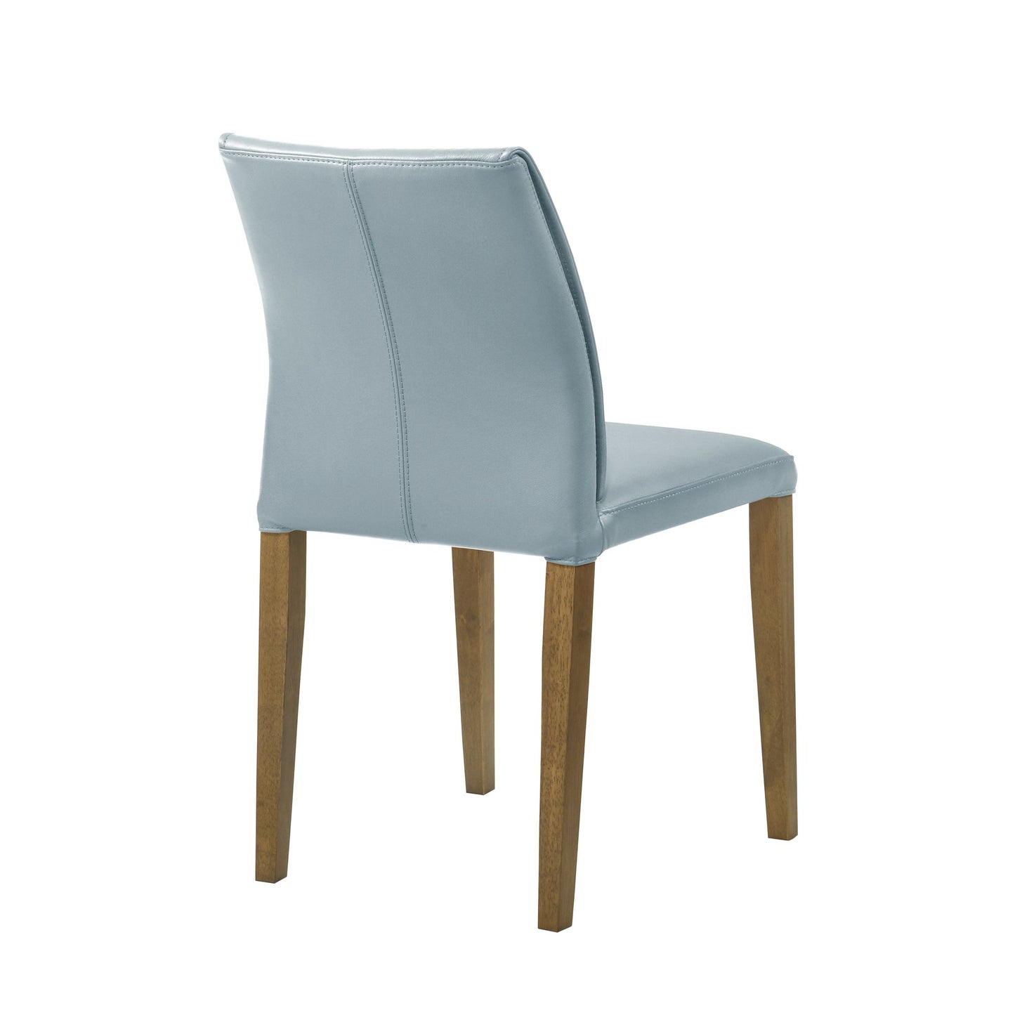 Velena - Full Back Top Grain Leather Upholstered Wood Dining Chairs (Set of 2) - Blue