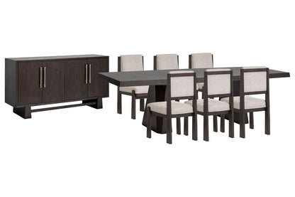 Tauren - 8 Piece Extendable Double Pedestal Dining Table Set