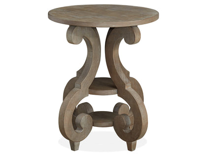 Tinley Park - Round Accent End Table - Dove Tail Gray