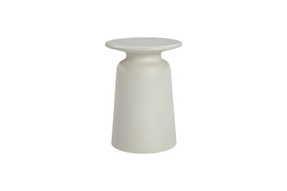 Lithia - Indoor Outdoor Lamp Table - White Concrete Finish