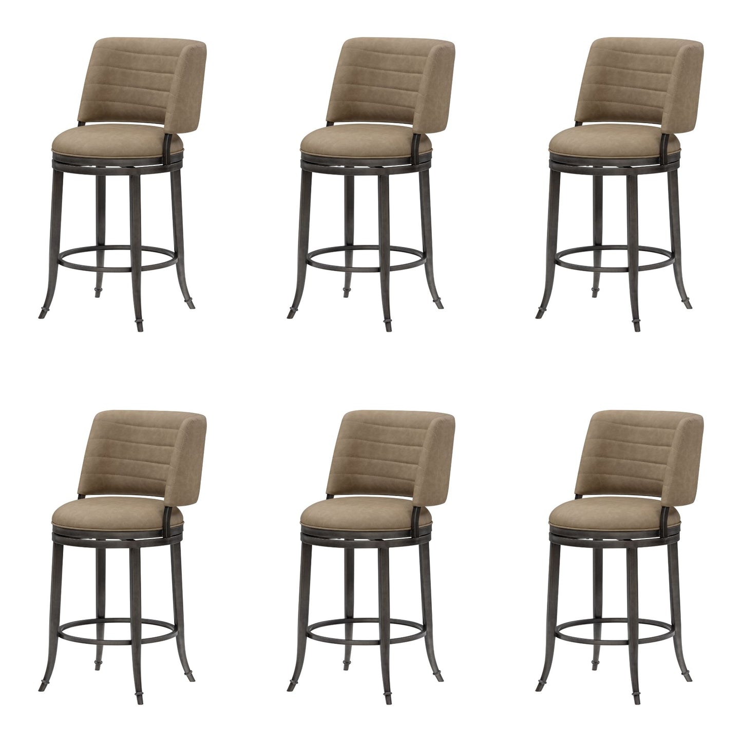 Torres - Upholstered Swivel Counter Height Barstool