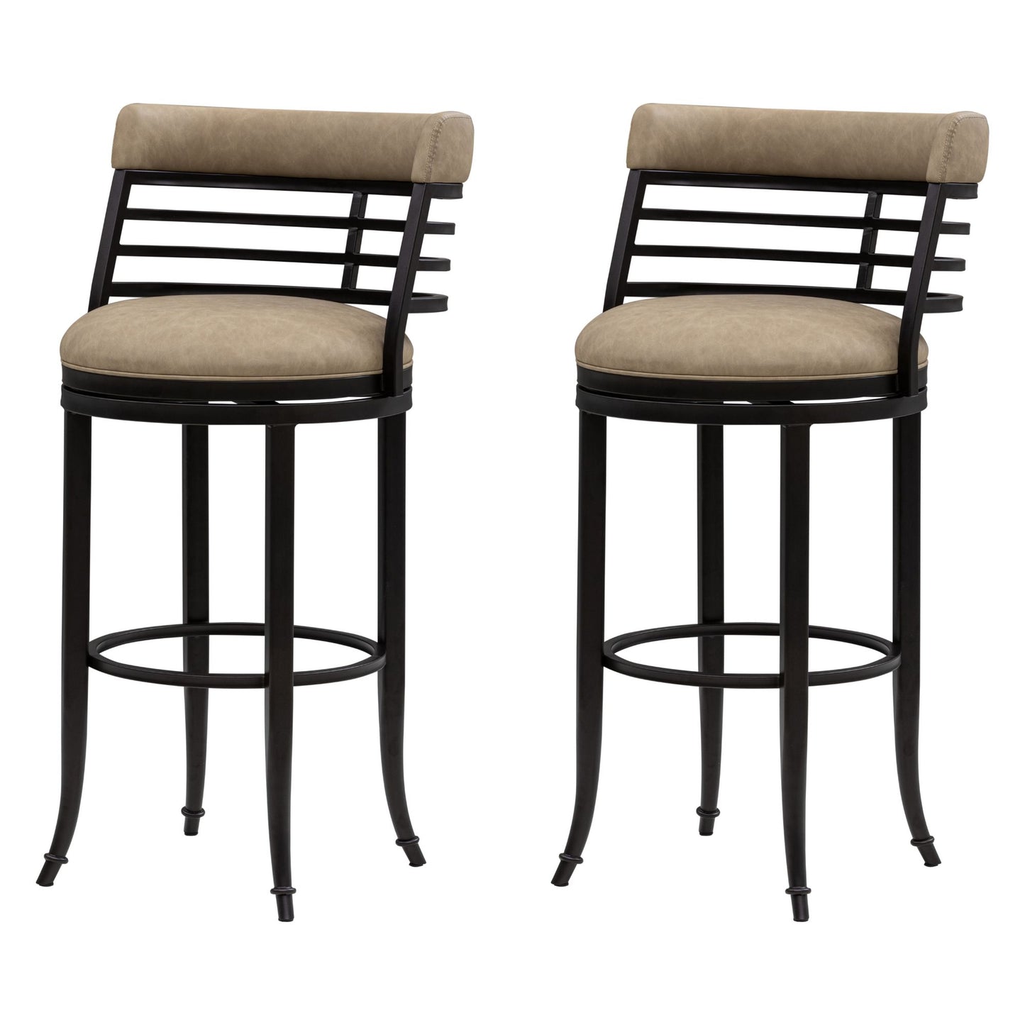 Telia - Upholstered Swivel Bar Height Barstool