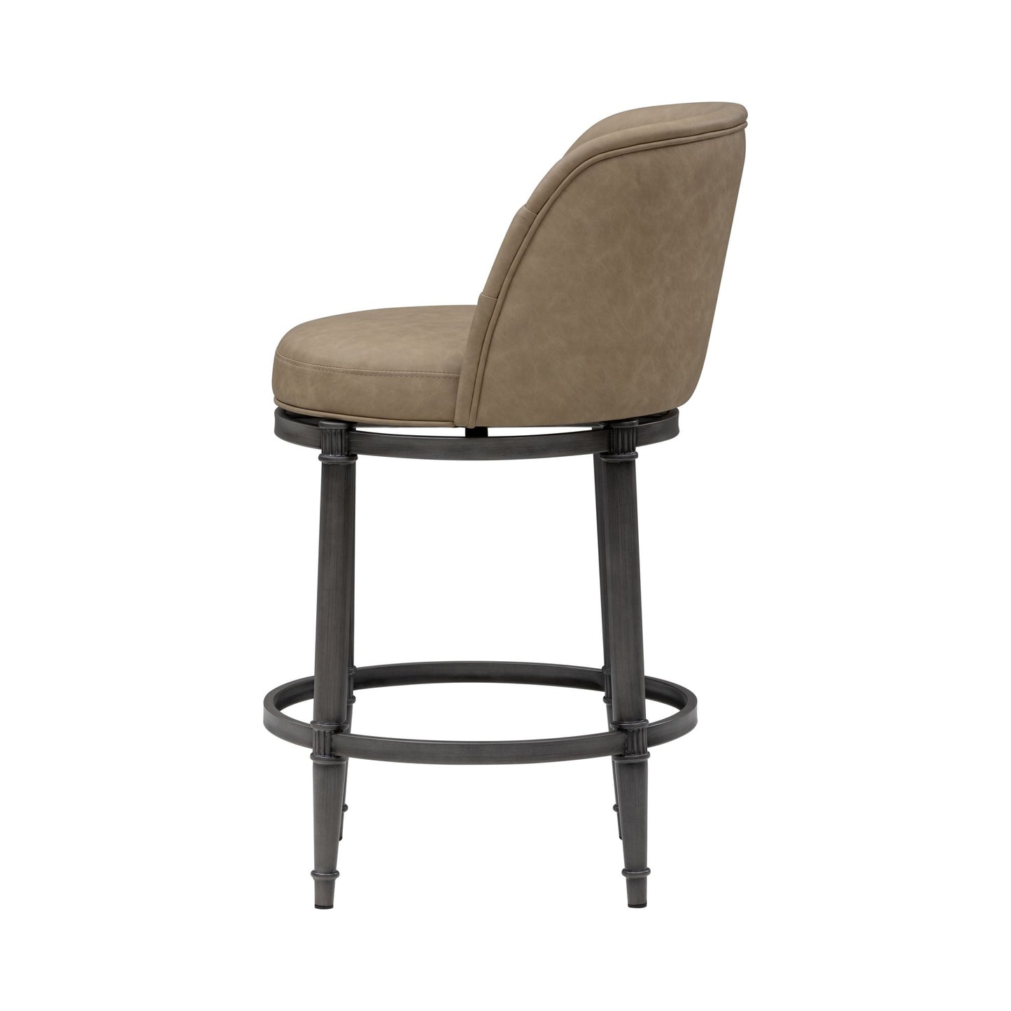 Eunice - Faux Leather Upholstered Swivel Counter Height Barstool