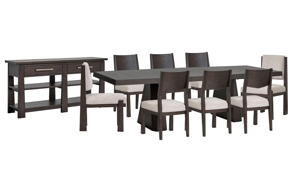 Tauren - 10 Piece Extendable Double Pedestal Dining Table Set