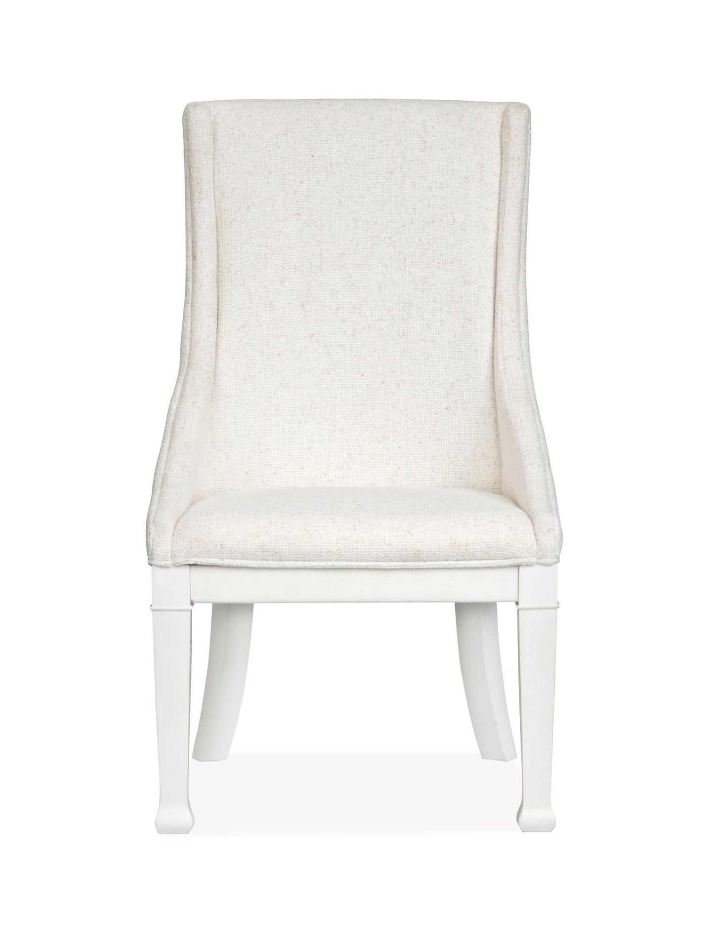 Kingston - Upholstered Host Chair (Set of 2) - Whisper White And Cerused Nutmeg