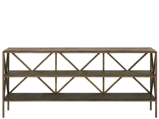 Montclair - Brindle Console - Light Brown / Dark Brown