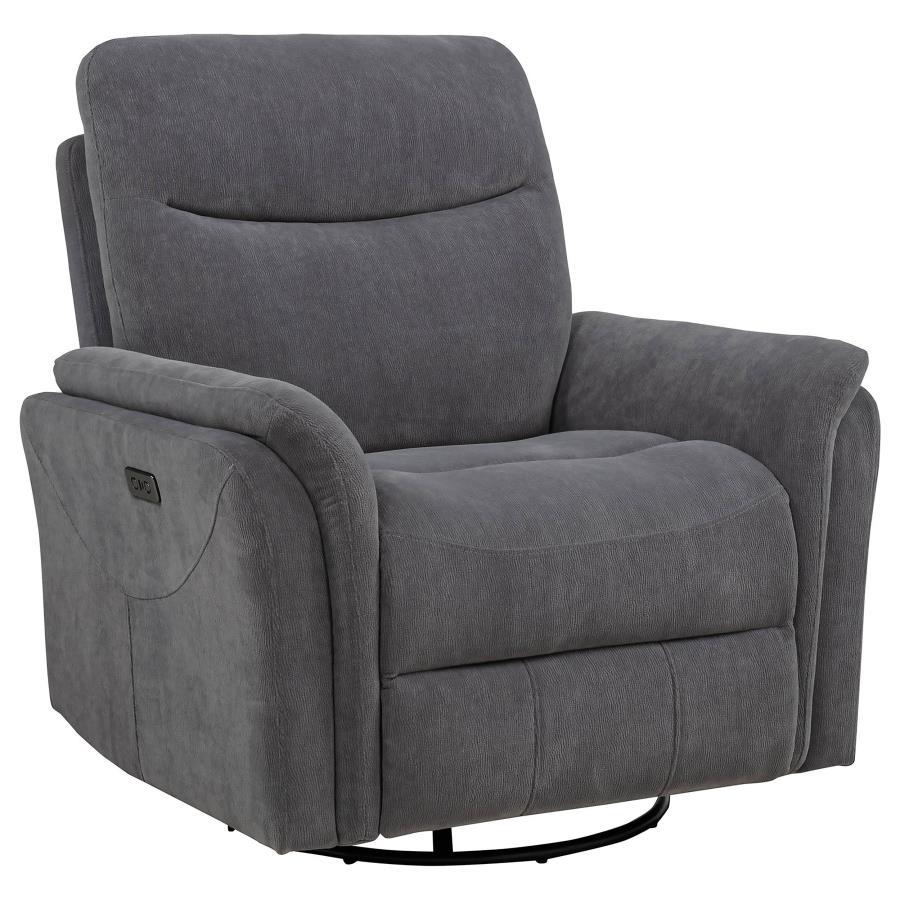 Adler - Upholstered Power Swivel Glider Recliner