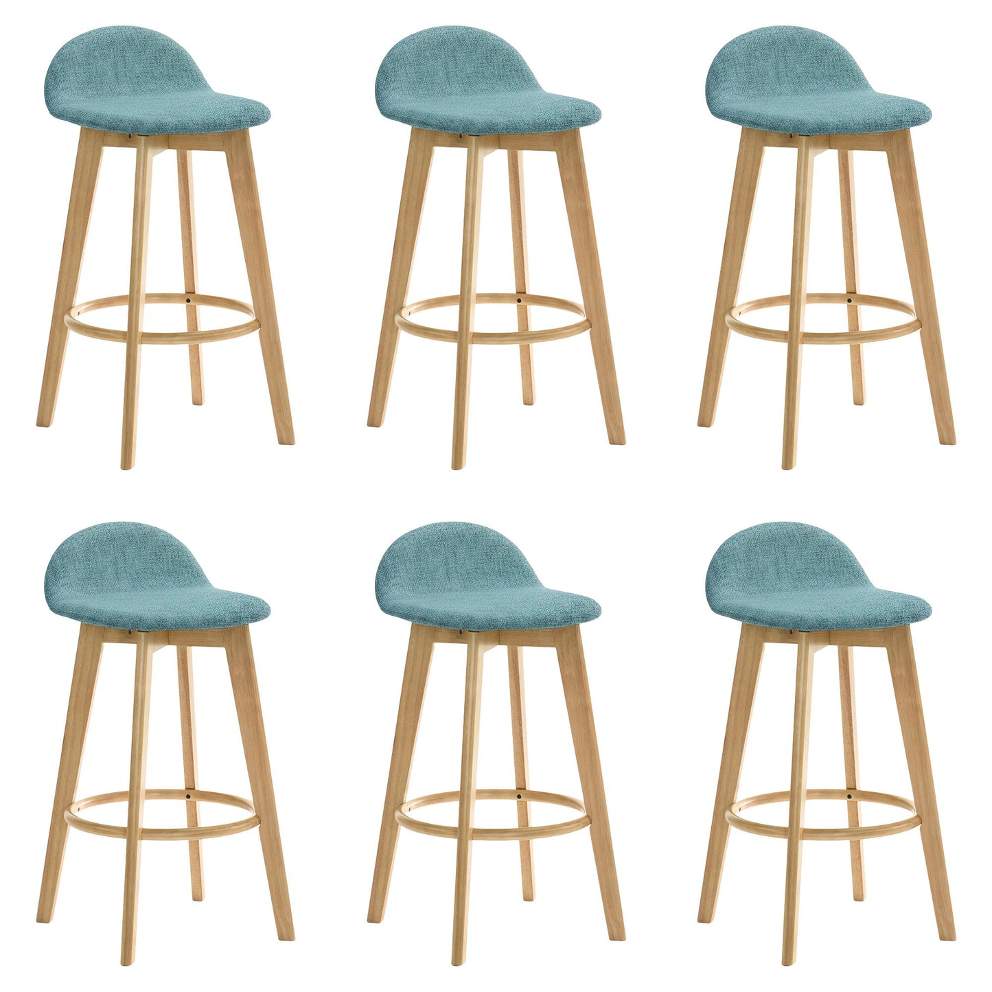 Vera - Upholstered Wood Counter Height Barstool