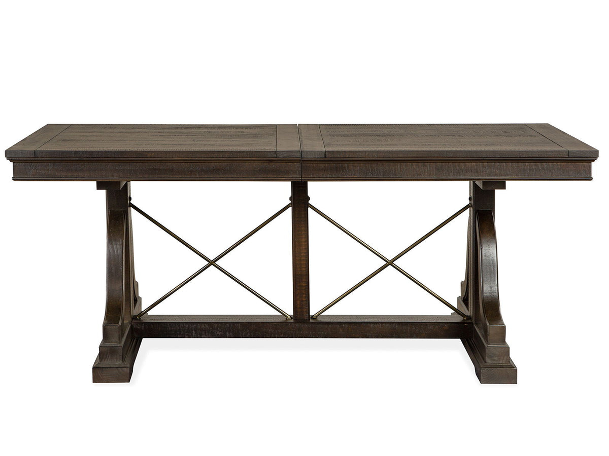 Westley Falls - Extendable Trestle Dining Table Set