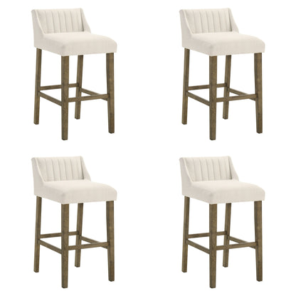 Fauna - Modern Transitional Wood Bar Height Kitchen Bar Stool