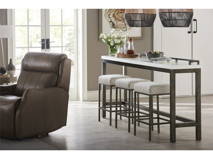 Curated - Essence Console Table With Stools - White