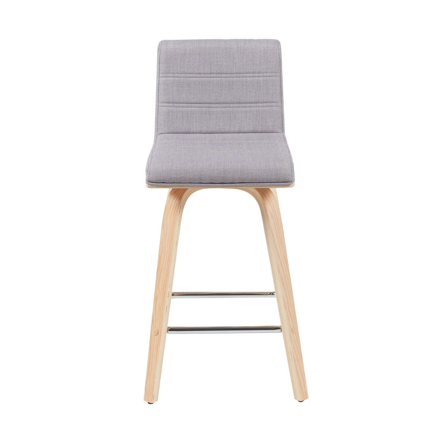 Vienna - Modern Counter Height Swivel Bar Stool - Patterned Oak Wood Frame