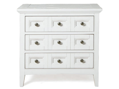 Heron Cove - Relaxed Traditional Chalk White Three Drawer Nightstand - Chalk White