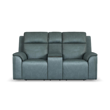 Vernon - Power Reclining Loveseat With Console, Power Headrests, Lumbar, Heat & Massage