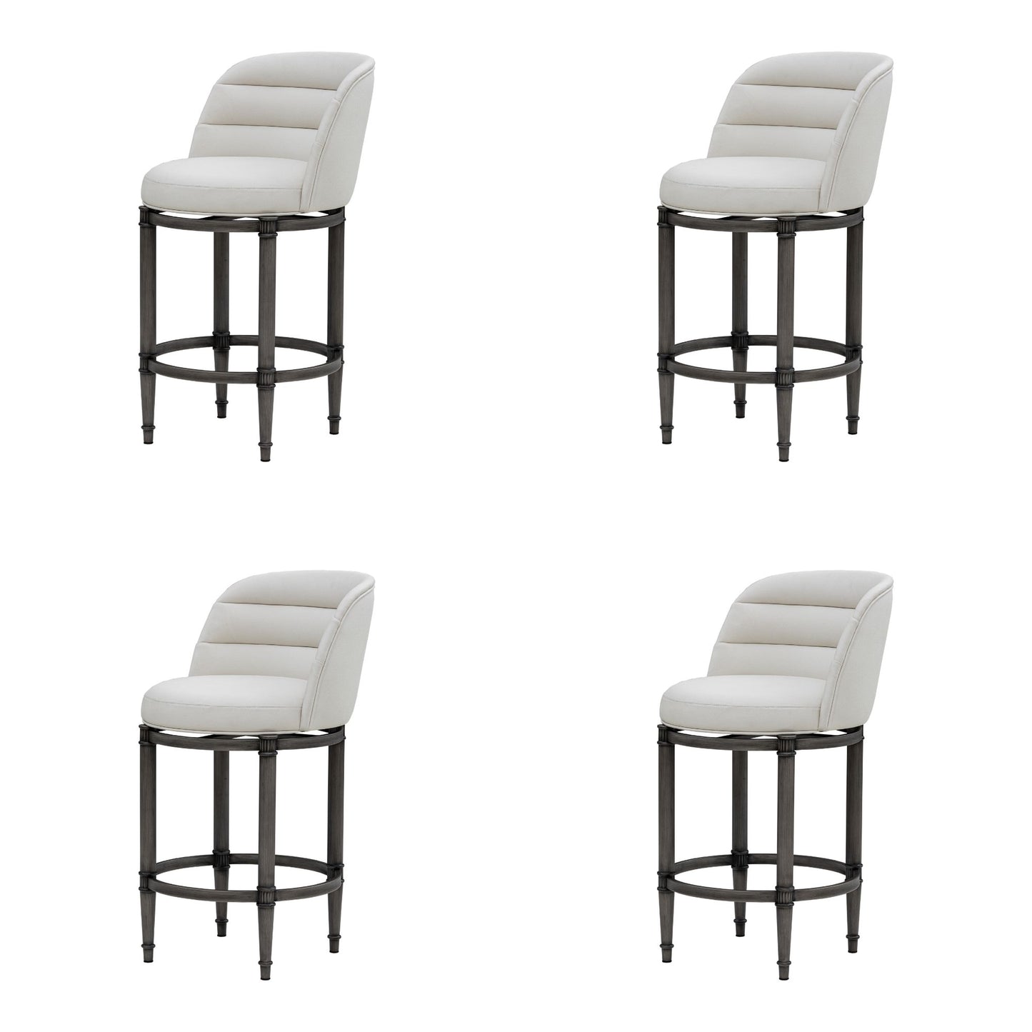 Eunice - Faux Leather Upholstered Swivel Counter Height Barstool