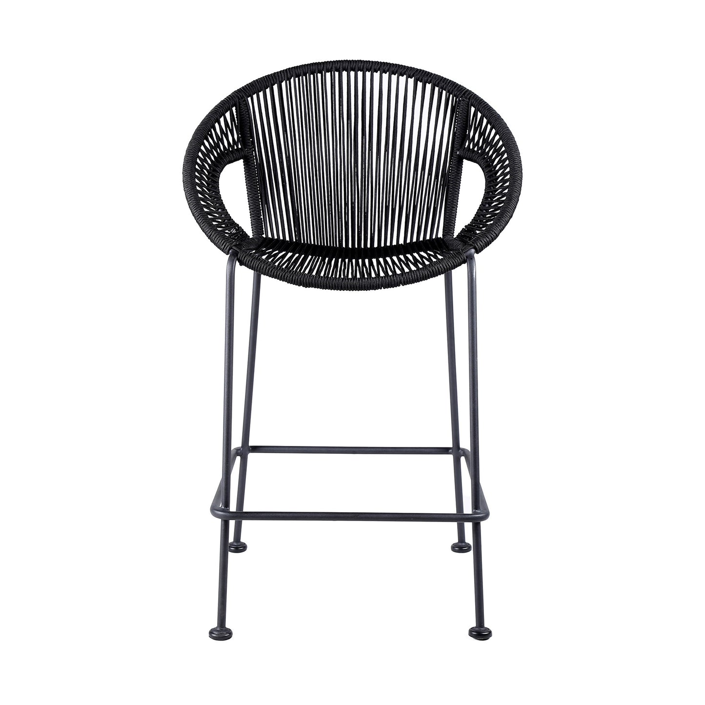 Acapulco - Indoor Outdoor Steel Bar Stool With Rope Set