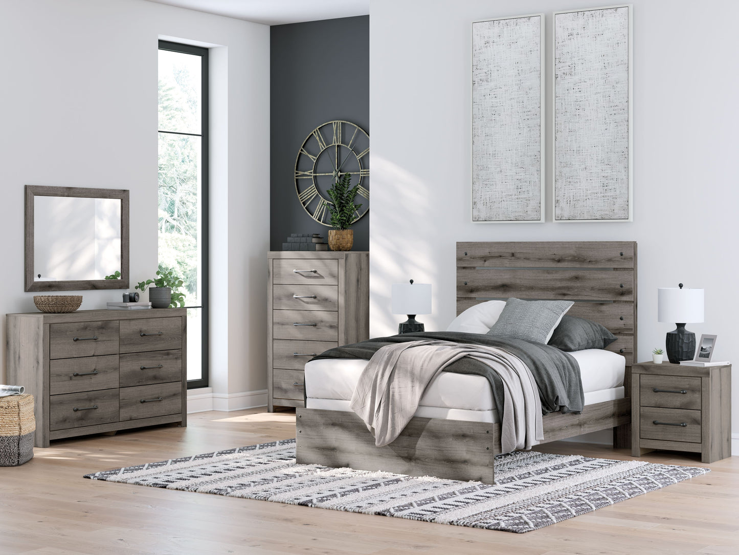 Graystorm - Bedroom Mirror - Brown Gray