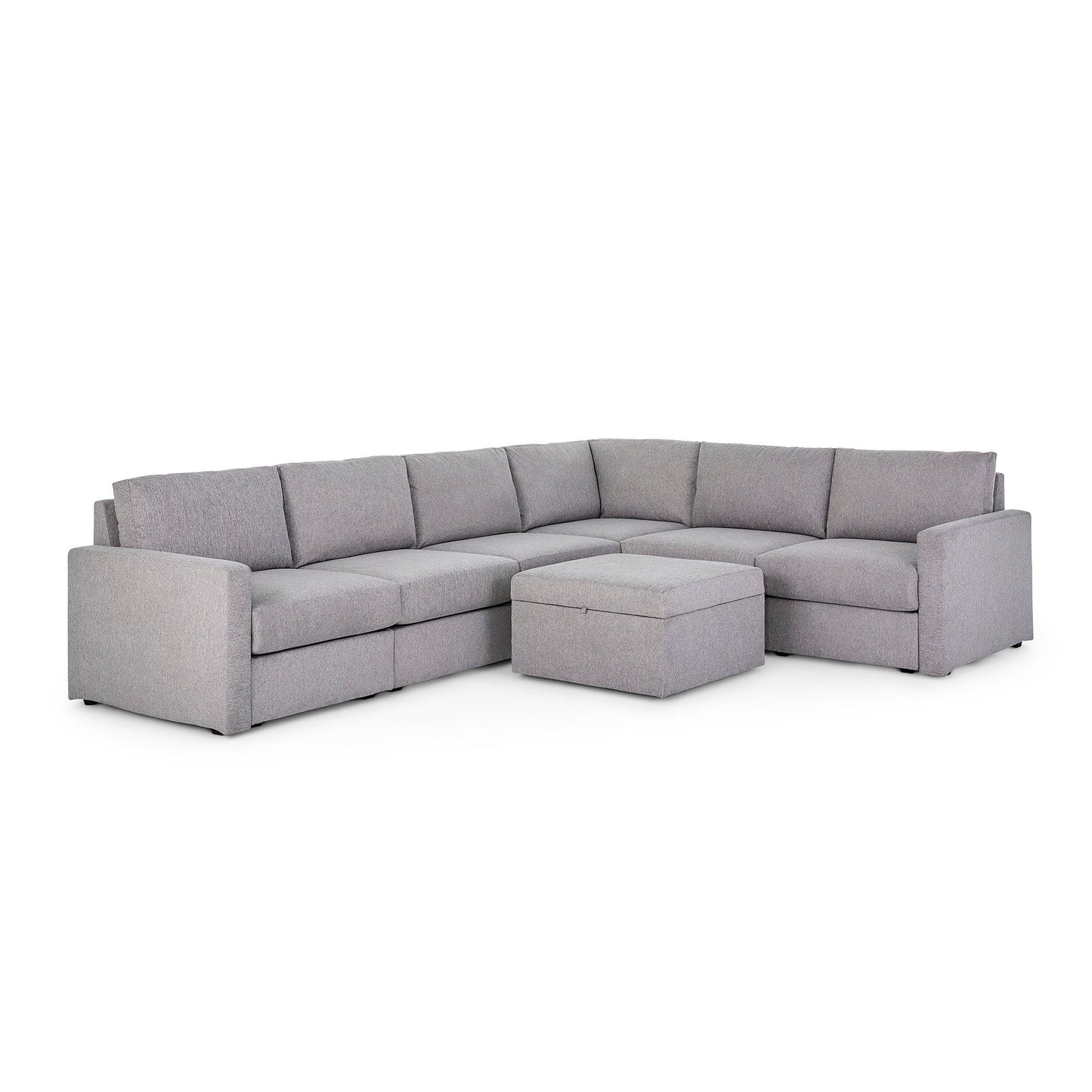 Flex - Sectional with Standard Arm and Storage Ottoman