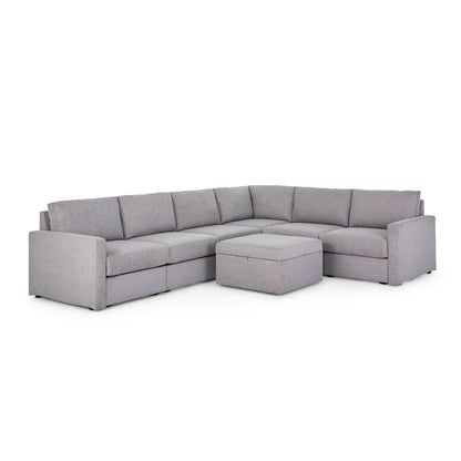 Flex - Sectional with Standard Arm and Storage Ottoman