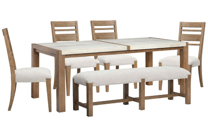 Plum Creek - 6 Piece Rectangular Dining Table Set