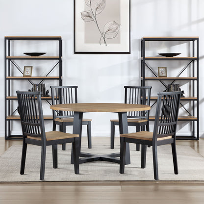 Magnolia - Round Dining Set With Two Tone Table