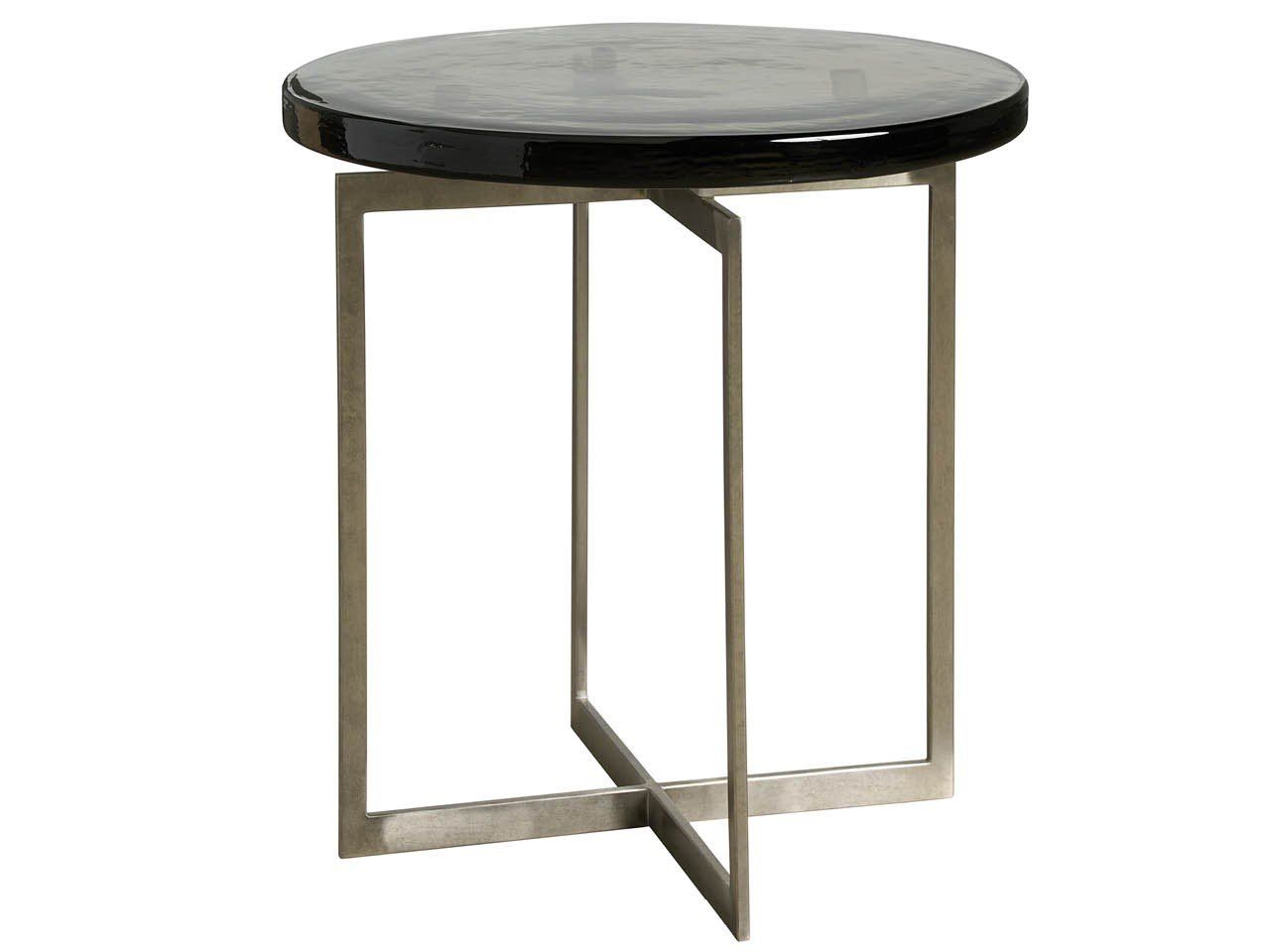Avaline - Jordan Side Table - Pearl Silver / Gray