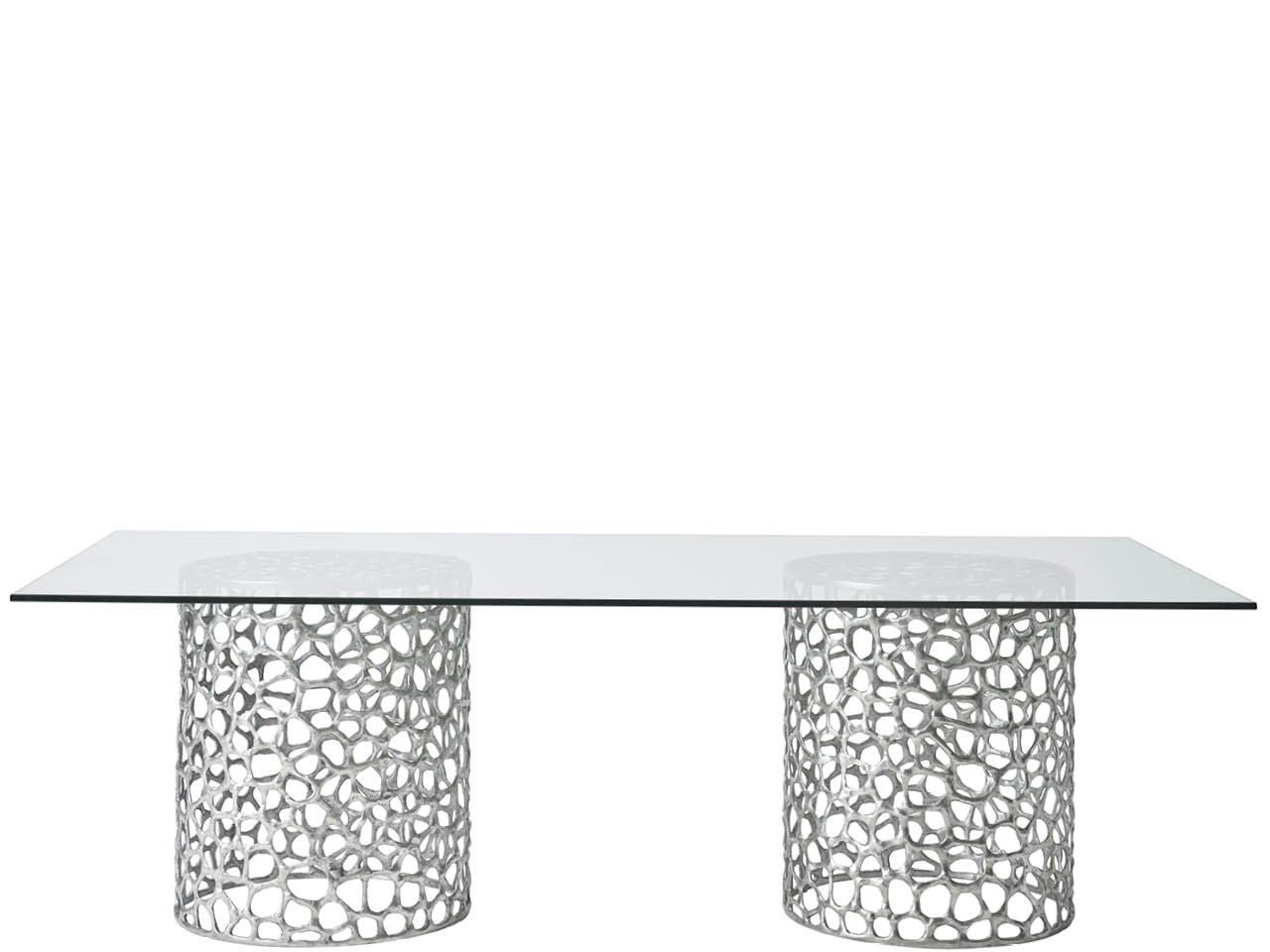 Oasis - Coral Rectangle Dining Table - Pearl Silver