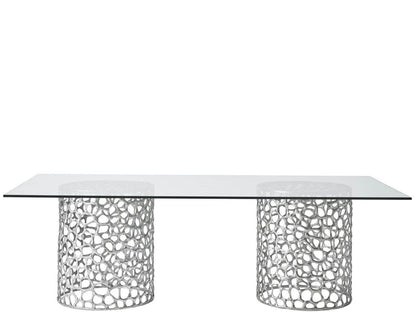 Oasis - Coral Rectangle Dining Table - Pearl Silver