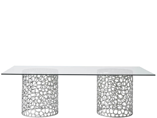 Oasis - Coral Rectangle Dining Table - Pearl Silver
