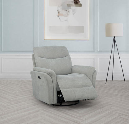 Adler - Upholstered Power Swivel Glider Recliner
